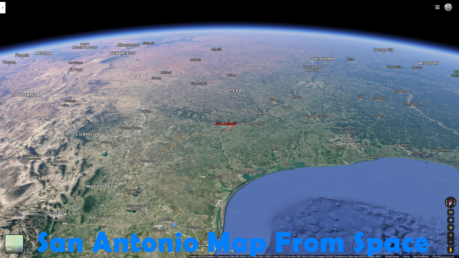 San Antonio Carte des Espace